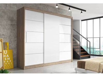 Гардероб ALBA (корпус дъб сонома/лице бял)